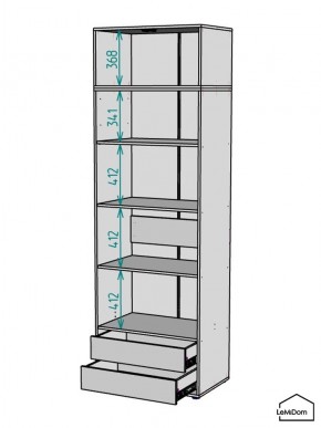 Шкаф с антресолью Linnea MHR-2A-4 2450х800х510 (ДВ-М 11.1.25) в Дегтярске - degtyarsk.ok-mebel.com | фото 3