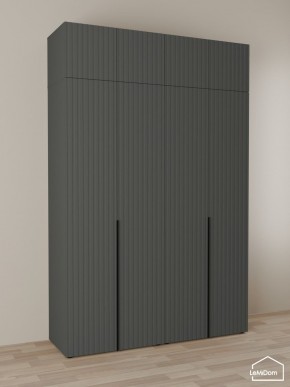 Шкаф с антресолью Linnea MHR-4A-1 2450х1600х510 (Графит-М 11.1.25) в Дегтярске - degtyarsk.ok-mebel.com | фото