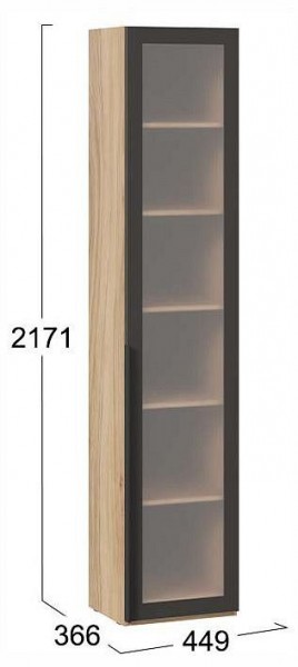 Шкаф-витрина Порто СМ-393.07.213 в Дегтярске - degtyarsk.ok-mebel.com | фото 4