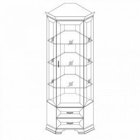 Шкаф-витрина угловой Сиена в Дегтярске - degtyarsk.ok-mebel.com | фото 4