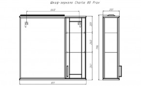 Шкаф-зеркало Charlie 80 правый Домино (DCh2520HZ) в Дегтярске - degtyarsk.ok-mebel.com | фото 9