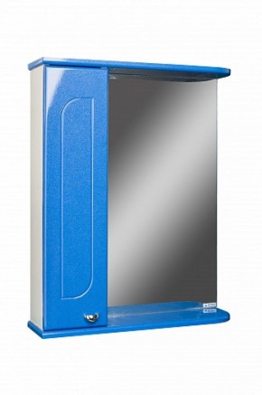 Шкаф-зеркало Радуга Синий металлик 55 левый АЙСБЕРГ (DA1129HZR) в Дегтярске - degtyarsk.ok-mebel.com | фото