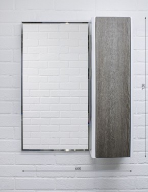 Шкаф-зеркало Uno 60 Дуб серый левый/правый Домино (DU1503HZ) в Дегтярске - degtyarsk.ok-mebel.com | фото 7