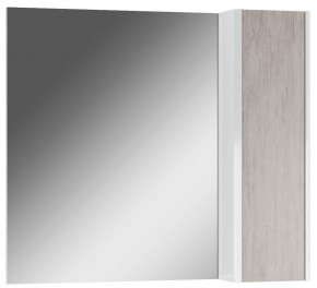 Шкаф-зеркало Uno 80 Дуб серый левый/правый Домино (DU1504HZ) в Дегтярске - degtyarsk.ok-mebel.com | фото