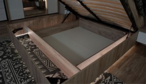 Спальня Джулия Кровать 160 МИ с подъемным механизмом Дуб крафт серый в Дегтярске - degtyarsk.ok-mebel.com | фото 3
