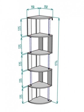Стеллаж Maria S113-MA (Леда) в Дегтярске - degtyarsk.ok-mebel.com | фото 2