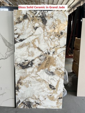 Стол ACERRA NEW 160 GLOSS GRAND JADE SOLID CERAMIC/ каркас цвета шампань, ®DISAUR в Дегтярске - degtyarsk.ok-mebel.com | фото 6