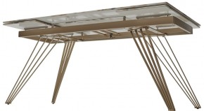 Стол ACERRA NEW 160 GLOSS GRAND JADE SOLID CERAMIC/ каркас цвета шампань, ®DISAUR в Дегтярске - degtyarsk.ok-mebel.com | фото 9