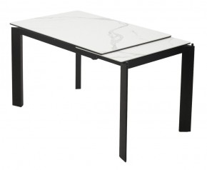 Стол CORNER 120 MATTE STATUARIO Белый мрамор матовый керамика, стекло/ черный каркас, ®DISAUR в Дегтярске - degtyarsk.ok-mebel.com | фото 3