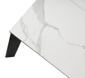 Стол CORNER 120 MATTE STATUARIO Белый мрамор матовый керамика, стекло/ черный каркас, ®DISAUR в Дегтярске - degtyarsk.ok-mebel.com | фото 8