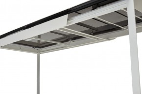 Стол CREMONA 140 HIGH GLOSS STATUARIO Белый мрамор глянцевый, керамика/ белый каркас, ®DISAUR в Дегтярске - degtyarsk.ok-mebel.com | фото 2