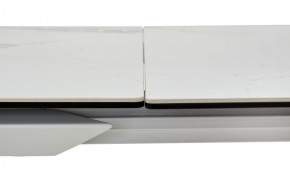 Стол CREMONA 140 HIGH GLOSS STATUARIO Белый мрамор глянцевый, керамика/ белый каркас, ®DISAUR в Дегтярске - degtyarsk.ok-mebel.com | фото 3