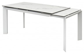 Стол CREMONA 140 HIGH GLOSS STATUARIO Белый мрамор глянцевый, керамика/ белый каркас, ®DISAUR в Дегтярске - degtyarsk.ok-mebel.com | фото 7