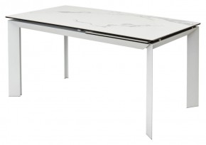 Стол CREMONA 140 HIGH GLOSS STATUARIO Белый мрамор глянцевый, керамика/ белый каркас, ®DISAUR в Дегтярске - degtyarsk.ok-mebel.com | фото 9