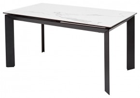 Стол CREMONA 140 HIGH GLOSS STATUARIO Белый мрамор глянцевый, керамика/ черный каркас, ®DISAUR в Дегтярске - degtyarsk.ok-mebel.com | фото 7