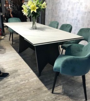 Стол IVAR 180 MARBLES KL-99 Белый мрамор, итальянская керамика/серый, ®DISAUR в Дегтярске - degtyarsk.ok-mebel.com | фото 6