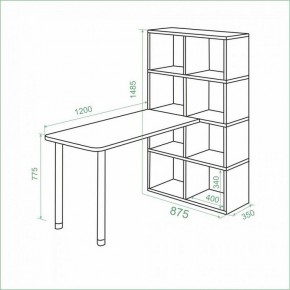 Стол компьютерный Bartolo в Дегтярске - degtyarsk.ok-mebel.com | фото 2