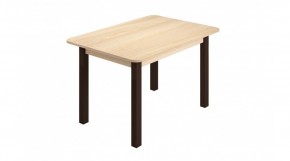 Стол ЛДСП (опоры черные) ясень шимо светлый в Дегтярске - degtyarsk.ok-mebel.com | фото