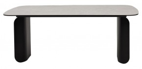 Стол NORD 200 TL-102 Бежевый мрамор, испанская керамика / черный каркас, ®DISAUR в Дегтярске - degtyarsk.ok-mebel.com | фото 4