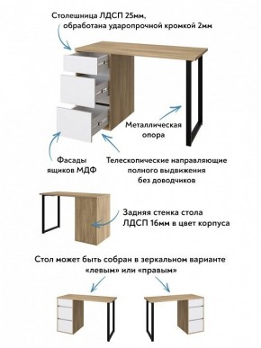 Стол письменный Эконом стандарт С-401 в Дегтярске - degtyarsk.ok-mebel.com | фото 6