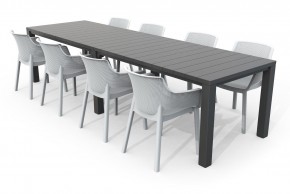 Стол раскладной Джули (Julie Double table 2 configurations) Графит в Дегтярске - degtyarsk.ok-mebel.com | фото 7