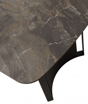 Стол RASMUS 160 KL-80 Серый мрамор, итальянская керамика / черный каркас, ®DISAUR в Дегтярске - degtyarsk.ok-mebel.com | фото 9