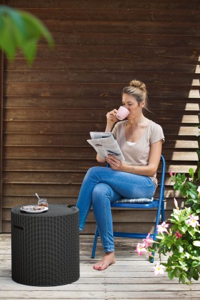 Столик-холодильник Кул-Стул (Cool stool) графит в Дегтярске - degtyarsk.ok-mebel.com | фото