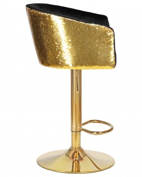 Стул барный DOBRIN DARCY GOLD SHINY, черный велюр с золотыми пайетками в Дегтярске - degtyarsk.ok-mebel.com | фото 3
