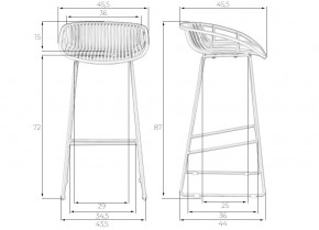 Стул барный DOBRIN FRANK, белый в Дегтярске - degtyarsk.ok-mebel.com | фото 8