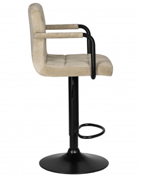 Стул барный DOBRIN KRUGER ARM BLACK, бежевый вельвет (LAR-E2041-04) в Дегтярске - degtyarsk.ok-mebel.com | фото 3