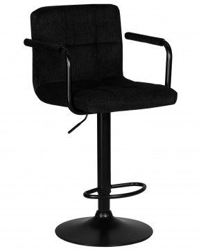 Стул барный DOBRIN KRUGER ARM BLACK, черный вельвет (LAR-E2041-52) в Дегтярске - degtyarsk.ok-mebel.com | фото