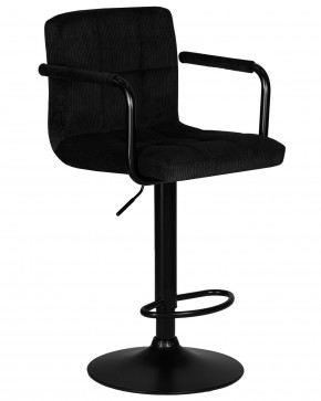 Стул барный DOBRIN KRUGER ARM BLACK, черный вельвет (LAR-E2041-52) в Дегтярске - degtyarsk.ok-mebel.com | фото 2