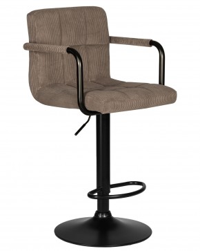 Стул барный DOBRIN KRUGER ARM BLACK, какао вельвет (LAR-E2041-05) в Дегтярске - degtyarsk.ok-mebel.com | фото 2