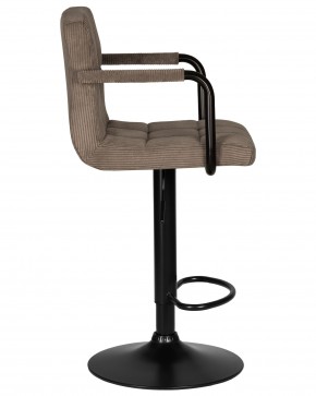 Стул барный DOBRIN KRUGER ARM BLACK, какао вельвет (LAR-E2041-05) в Дегтярске - degtyarsk.ok-mebel.com | фото 3
