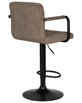 Стул барный DOBRIN KRUGER ARM BLACK, какао вельвет (LAR-E2041-05) в Дегтярске - degtyarsk.ok-mebel.com | фото 4