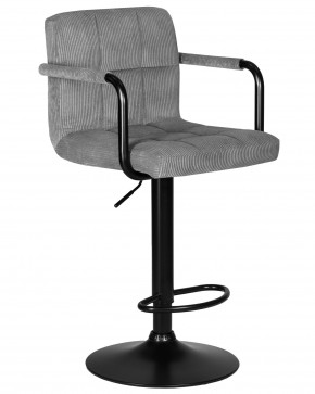 Стул барный DOBRIN KRUGER ARM BLACK, серый вельвет (LAR-E2041-25) в Дегтярске - degtyarsk.ok-mebel.com | фото 2