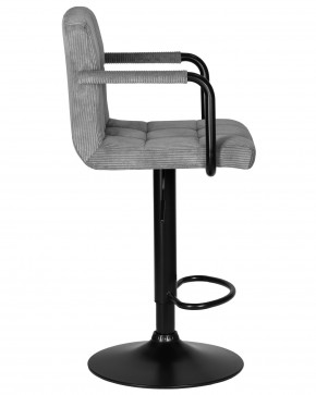 Стул барный DOBRIN KRUGER ARM BLACK, серый вельвет (LAR-E2041-25) в Дегтярске - degtyarsk.ok-mebel.com | фото 3