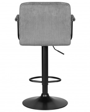 Стул барный DOBRIN KRUGER ARM BLACK, серый вельвет (LAR-E2041-25) в Дегтярске - degtyarsk.ok-mebel.com | фото 5