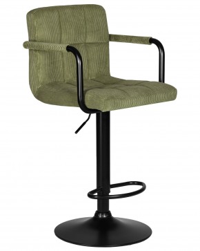 Стул барный DOBRIN KRUGER ARM BLACK, зеленый вельвет (LAR-E2041-7) в Дегтярске - degtyarsk.ok-mebel.com | фото 2