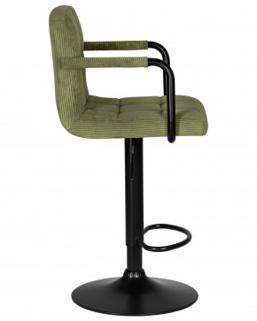 Стул барный DOBRIN KRUGER ARM BLACK, зеленый вельвет (LAR-E2041-7) в Дегтярске - degtyarsk.ok-mebel.com | фото 3