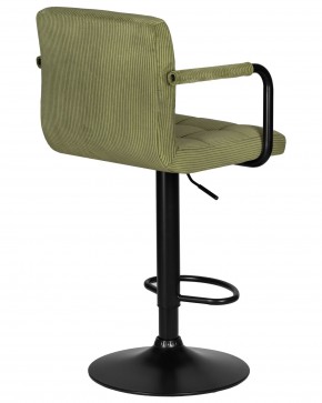 Стул барный DOBRIN KRUGER ARM BLACK, зеленый вельвет (LAR-E2041-7) в Дегтярске - degtyarsk.ok-mebel.com | фото 4