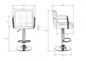 Стул барный DOBRIN KRUGER ARM LM-5011 (черный) в Дегтярске - degtyarsk.ok-mebel.com | фото 2