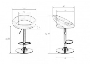 Стул барный DOBRIN MIRA LM-5001 (бордовый) в Дегтярске - degtyarsk.ok-mebel.com | фото 3