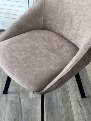 Стул CASA, 360 град. поворот. B5 Капучино, велюр / черный каркас,М-City в Дегтярске - degtyarsk.ok-mebel.com | фото 3