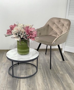 Стул GALE 360 град. поворот. BLUVEL-40 BEIGE, велюр/ черный каркас, М-City в Дегтярске - degtyarsk.ok-mebel.com | фото 2