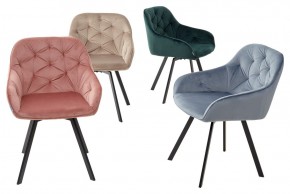 Стул GALE 360 град. поворот. BLUVEL-40 BEIGE, велюр/ черный каркас, М-City в Дегтярске - degtyarsk.ok-mebel.com | фото 3