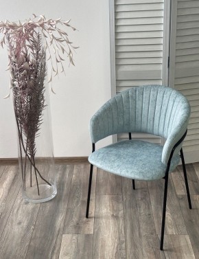 Стул ГЕММА, цвет RAIN 7 breeze, велюр / черный каркас М-City в Дегтярске - degtyarsk.ok-mebel.com | фото 4