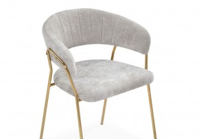 Стул на металлокаркасе Kamelia 1 light gray fabric / gold в Дегтярске - degtyarsk.ok-mebel.com | фото 6