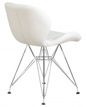 Стул обеденный DOBRIN BUTTERFLY CHROME, ножки хром, цвет белый в Дегтярске - degtyarsk.ok-mebel.com | фото 4