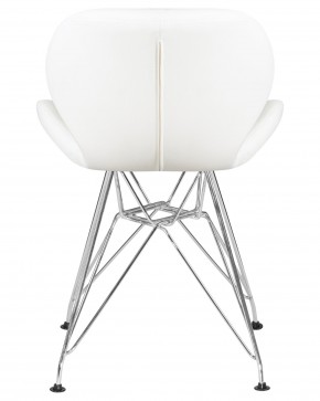 Стул обеденный DOBRIN BUTTERFLY CHROME, ножки хром, цвет белый в Дегтярске - degtyarsk.ok-mebel.com | фото 5